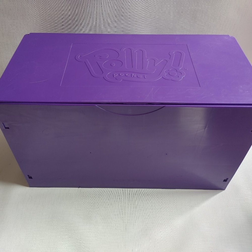 FUN Polly Pocket Toy Chest  Official LARGE Storage Bin with Lid, Decorative Box